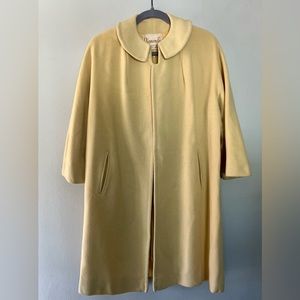 Vintage 100% Cashmere Yellow Coat (Women’s Small or Medium)